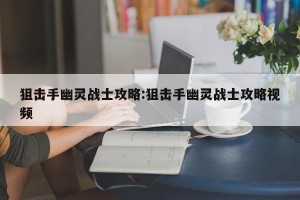 狙击手幽灵战士攻略:狙击手幽灵战士攻略视频