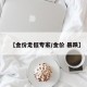 【金价走低专家/金价 暴跌】